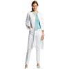 neoLab Donna Neolab 4 1193 laboratorio cappotto con collo alto mix, taglia 16, bianco