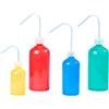 Vitlab LDPE Set di bottiglie a spruzzo con tappo a vite in PP e tubo a spruzzo, blu/giallo/rosso/verde, capacità 500 ml, diametro 74 mm, altezza 180 mm