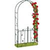 Relaxdays Arco per rose Cancelletto decorativo 5,7 kg Verde scuro Arco per rampicanti