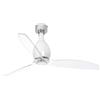 Faro Barcelona Dc Ventilatore da Soffitto con Telecomando Mini Eterfan Bianco Brillante 128 CM