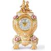 Capodimonte Orologio da tavolo mensola Porcellana Capodimonte fiori cherubini foglia d'oro +
