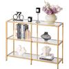 VEVOR Tavolo Consolle in Vetro a 3 Livelli 100 x 30 x 72,9 cm Moderno