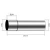 As shown Tubo Stufa Acciaio per camino da 7cm a 10cm Diametro 0,2-0,5m Lunghezza