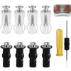 DYMHQ Cerniere Tavoletta WC di Gomma Set, 8 Pezzi Fissaggi WC Sedile in Acciaio Inox 3