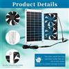 Kit Ventilatore Doppio per solare 8W con Ventilatori di Scarico 12V per Capa