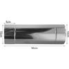 As shown Tubo Stufa Acciaio per camino da 7cm a 10cm Diametro 0,2-0,5m Lunghezza