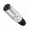 Sinextesis Connettore Volante XLR Maschio in Metallo con Pinza Stringicavo (Guidacavo in Go