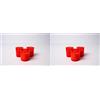 La Briantina Set 3 Lumini Votivi in Cera Bianca di Paraffina, Contenitore Rosso, h6xø5 cm, 3 Pezzi, Durata 20 Ore Circa, LUM06222A (Confezione da 2)