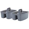 Mighty Tuff United Solutions Contenitore per pulizia multiuso ruvido e robusto, 2 pezzi grigio/nero