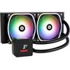 ENERMAX AQUAFUSION II 240 mm ARGB AIO CPU, Dual Chamber|TDP 350W+|Intel LGA 1851/1700/115x/2066|AMD AM5/AM4 |Display digitale |2 ventole SquA RGB ADV 120 PWM |ELC-AQFS240-SQA