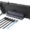 AYCLIF stazione di docking Steam Deck AYCLIF, 6 in 1 dock Steam Deck Dual Display con 3*USB 3.0, 1 Gbps Ethernet, HDMI 4K@60Hz, ricarica PD da 100 W, Accessori per Valve Steam Deck supporto