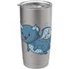 dragon mythical creature fire fairy tale piccolo Drago volante mitico Creatura Fiaba Bicchiere termico in acciaio inox doppia parete