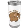 Mammoth Glacial Age Neanderthal Elephant Mammoth vuole giocare e Skateboard Play Time Bicchiere termico in acciaio inox doppia parete