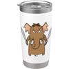 Mammoth Glacial Age Neanderthal Elephant Mammut con spada Bicchiere termico in acciaio inox doppia parete