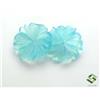 SBI Gems Coppia Di Intagli In Calcedonio Blu Naturale 24X24 Mm 33,78 CTS Gemme Sciolte