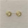 MR Orecchini Oro 18K 750 Mls. Rotondi Con Zirconia. 5,6 MM. Rif 1803/3T