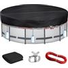 PATWING Copertura per Piscina Rotonda Ø 493 Für Ø450-488cm Piscina, UV-Resistent