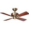 Hunter Ventilatore da Soffitto Hunter Bayport Antico Ottone con Corda 107 cm, 4 Pale