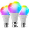 Nanoleaf Essentials 3 Lampadine LED B22 RGBW Smart e Dimmerabile - Luci Led 16M