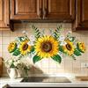 Adesivo murale girasole Brighten Space vinile alta qualità per facile da