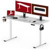SANODESK QS1 Scrivania regolabile in altezza 140 x 60 cm, telescopio