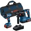 BOSCH Professional Set Trapano Percussore 18V A Batteria Nero