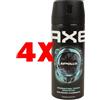AXE 4 X AXE Deodorante Spray Apollo con Salvia e Legno di Cedro 150 ml