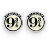 The Carat Shop Ltd HARRY POTTER - ORECCHINI A LOBO BINARIO 9 3/4 PLACCATI IN ARGENTO, HARRY POTTER
