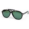 Persol Occhiali da sole Persol Senna PO0202S nero/verde 57-13-140 mm con custodia nuova