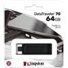 ‎Kingston Kingston DataTraveler 70 - DT70/64GB Drive Flash USB-C, Nero 64 GB
