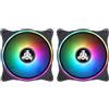 Itek Ventola per Case 120mm ARGB 5V 3Pin Dual Ring - Ventola PC Silenziosa con Illuminazione Addressable RGB, Raffreddamento Case Gaming (Confezione da 2)