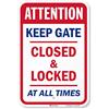 SmartSign Cartello riflettente 3M ad alta intensità, leggenda Keep Gate Closed & Locked At All Times, 45,7 cm di altezza x 30,5 cm di larghezza, blu/rosso su bianco