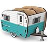 Fred & Friends Genuine Fred Happy Camper 5242680 - Portamatite vintage per camper, bianco e blu