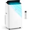 SereneLife Condizionatore Portatile 16000 BTU, Climatizzatore Portatile, Pinguino Condizionatore 4-in-1 con Riscaldamento, Deumidificatore, Ventola, Modalità Sonno, fino a 32,5 m², Casa, Ufficio