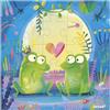 Janod - Biglietto di auguri puzzle - Biglietto regalo puzzle 25 pezzi Rane + 1 biglietto + 1 busta - Ideale come biglietto di compleanno, biglietto di auguri - Dai 3 anni