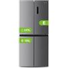 Aspes Frigorifero in acciaio inox, 4 porte, A418801ENFDX, capacità 362 litri, No Frost, Multi Air Flow, 39 dB, ante non reversibili, apertura tipo maniglia, classe energetica E