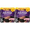 Always Discreet Boutique, mutande per incontinenza Plus M, nero, 9 pezzi, per la vescica sensibile, blocca gli odori, l'umidità e previene le perdite (Confezione da 2)