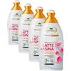 L'Angelica Cosmetici, Docciaschiuma con latte d'asina, 520 ml (Confezione da 4)