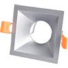 Wonderlamp W-E000128 - Faretto da Incasso Confort Quadrato Nero. Portalampada GU10 incluso.