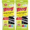 AREXONS WIZZY - Plastica Lucido Pulitore e Rinnovatore per Superfici Auto, 16 Panni (Confezione da 2)