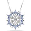 Swarovski [Ufficiale] Ciondolo Swarovski Magic Silver Fiocco di Neve Cristallo Blu Lung...