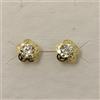 MR Orecchini Oro 18K 750 Mls. Fiore Con Circonite 7,7 MM. Ref L-7302