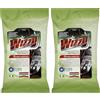 Arexons Wizzy, 15 panni imbibiti monouso, salviettine pulisci plastica ideali per auto, panni pulisciplastica effetto satinato, protezione delle superfici, speciali per interni auto (Confezione da 2)