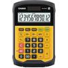 Casio WM-320MT Calcolatrice da Tavolo, Water e Dust Proof, Display a 12 Cifre, Tastiera Rimovibile, Giallo/Nero