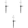 Set of 3 Luci Tombali Per Cimitero Luce Ad Energia Solare Preghiera Lampada