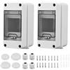 Qiyiche 2 Pezzi Quadro Elettrico Esterno Piccolo, Quadro Elettrico 3 Moduli, Scatola Sta