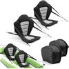 VEVOR Sedile per Kayak di Ricambio con Schienale Spessore Cuscino 12 mm, Sedile per Kayak Paddleboard Barche con Schienale Borsa Portaoggetti per SUP Canoa attività Sportive Acquatiche, 2 Pezzi
