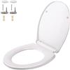 Sedile WC Copriwater Universale Chiusura Ammortizzata Tavoletta WC con Sgancio
