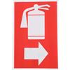 Generico 12x Cartello ESTINTORE A DESTRA Plastificato PVC 20x30 cm segnaletica