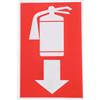 Generico 12x Cartello ESTINTORE IN BASSO Plastificato PVC 20x30 cm segnaletica